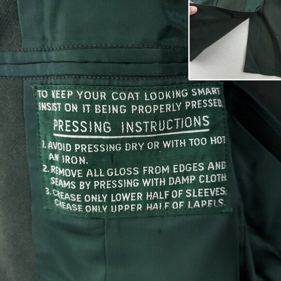 Army Green Uniform Vintage Service Jacket US Military Coat Soldier Men 37 L NWT - Picture 7 of 14